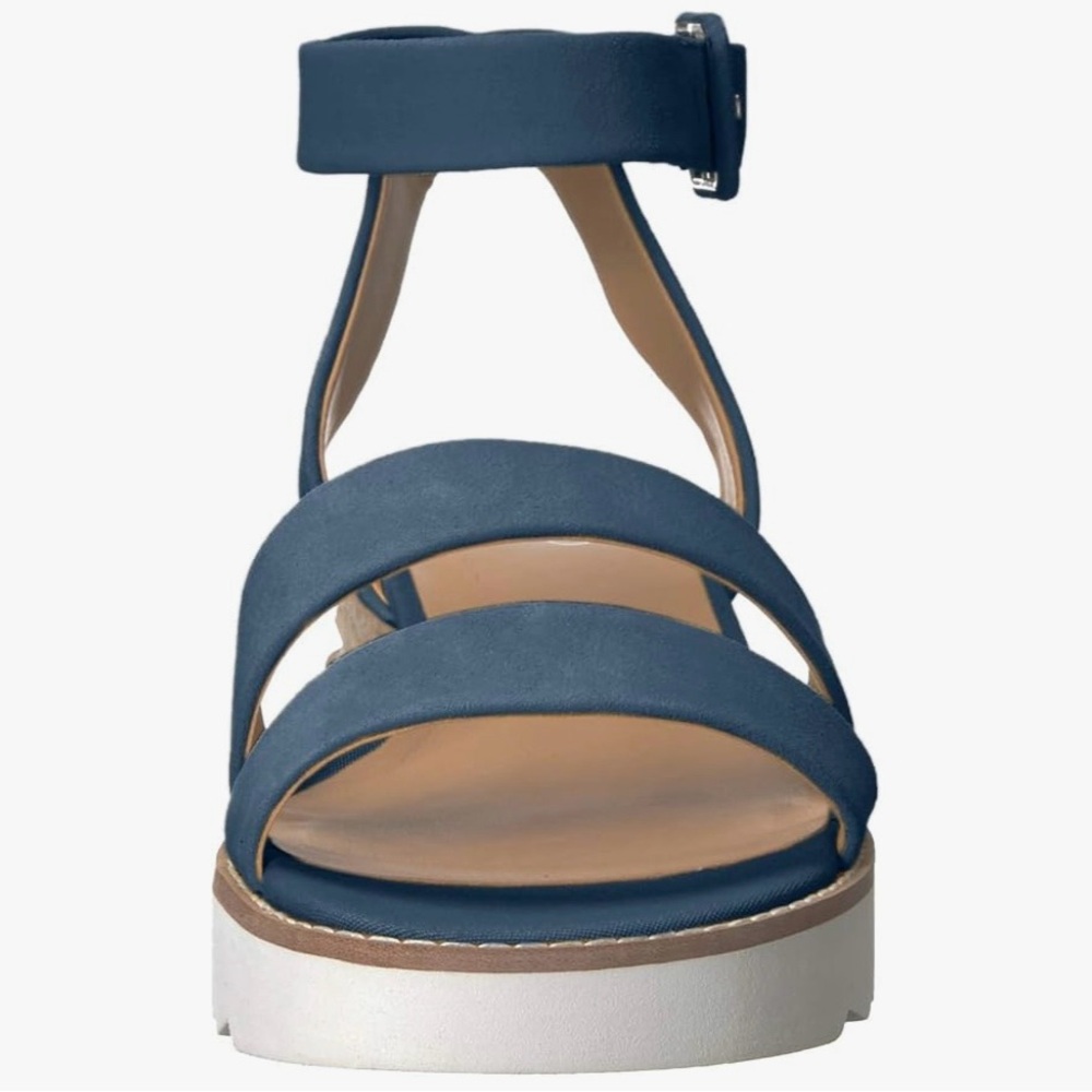 Franco Sarto Navy Ankle Strap Sandals
